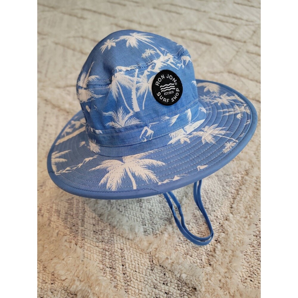 Ron Jon Surf Shop Blue/White Tropical Sun Hat Unisex Adjustable One Size